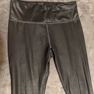 Athletes black shimmer high rise leggings